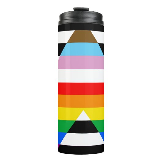 Ally Progress Pride Flag Thermosbecher (Vorderseite)