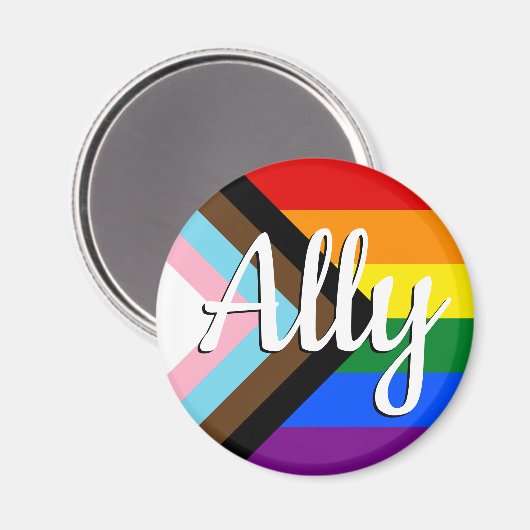 Ally | Progress Prilag Flag Magnet (Vorderseite/Rückseite)