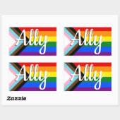 Ally | Progress Prilag Flag Rechteckiger Aufkleber (Blatt)