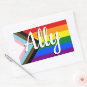 Ally | Progress Prilag Flag Rechteckiger Aufkleber (Umschlag)