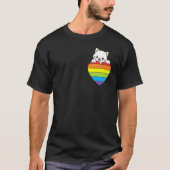 Ally Rainbow Heart Cat LGBTQ Community Pride Gende T-Shirt (Vorderseite)