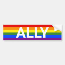 Ally Rainbow Striped Pride Flag