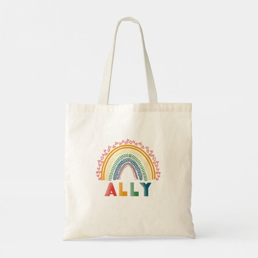 Ally Rainbow Tote Bag Tragetasche (Rückseite)