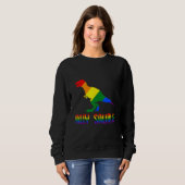 Ally saurus rex LGBTQ flag Gay Pride month Sweatshirt (Vorne ganz)