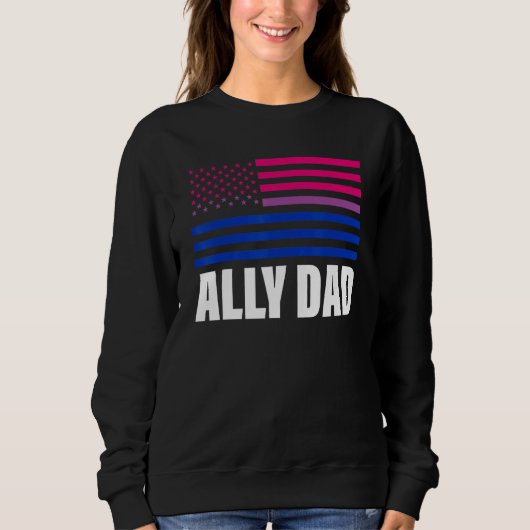 Ally Vater Bisexual Flag Lgbt Gay Pride Sweatshirt (Vorderseite)