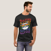 AllyCat Ally Cat Gay Pride Rainbow Sunglasses LGB T-Shirt (Vorne ganz)