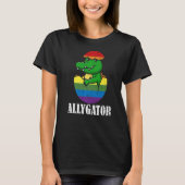 Allygator LGBT Prix Flag Eggshell Alligator LGBTQ T-Shirt (Vorderseite)