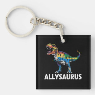 Allysaurus LGBT Dinosaur Regenbogenflagge Ally LGB Schlüsselanhänger