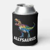 Allysaurus LGBT Dinosaurier Regenbogenflagge Ally  Dosenkühler (Kanne Vorderseite)
