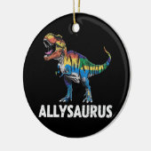 Allysaurus LGBT Dinosaurier Regenbogenflagge Ally Keramik Ornament (Links)