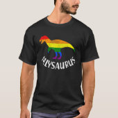 Allysaurus LGBTQ Pride Rainbow Flag Dinosaurier fü T-Shirt (Vorderseite)