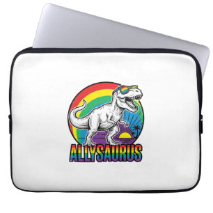 Allysaurus Regenbogen-Dinosaurier Vintage-T-Shirt- Laptopschutzhülle