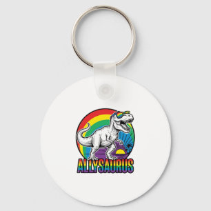 Allysaurus Regenbogen-Dinosaurier Vintage-T-Shirt- Schlüsselanhänger