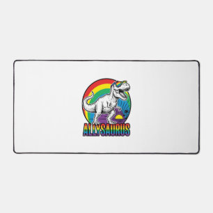 Allysaurus Regenbogen-Dinosaurier Vintage-T-Shirt- Schreibtischunterlage