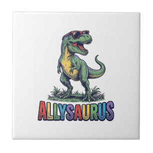 Allysaurus Vintage Dinosaur Sonnenbrille Shirt Des Fliese