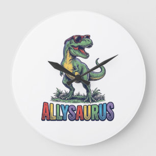 Allysaurus Vintage Dinosaur Sonnenbrille Shirt Des Große Wanduhr