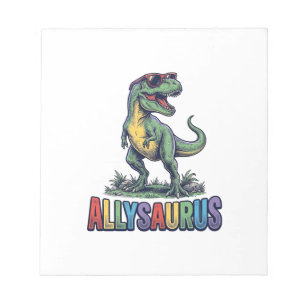 Allysaurus Vintage Dinosaur Sonnenbrille Shirt Des Notizblock