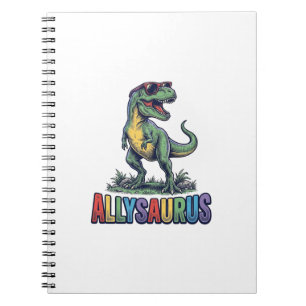 Allysaurus Vintage Dinosaur Sonnenbrille Shirt Des Notizblock