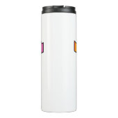 Allyship Heart LGBT Support Protect Kids Rainbow F Thermosbecher (Rückseite)