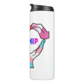 Allyship Heart LGBT Support Protect Kids Rainbow F Thermosbecher (Nach rechts gedreht)