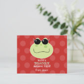 Allzu Phantastisch Niedlicher Toad Valentinstag Postkarte (Stehend Vorderseite)