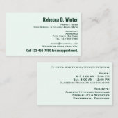 Allzweck einfache klassische Minze Grün Beruflich Visitenkarte (Vorne/Hinten)