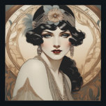 Alma A Beautiful Art Deco Woman Künstlicher Leinwanddruck<br><div class="desc">Alma ist ein wunderschöner Art Déco Flapper. Sie hat ein schönes Kopf- und Flatterkleid. Ein wunderschöner Rückschlag auf eine vergangene Zeit.</div>