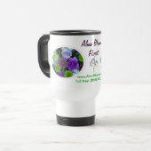 Alma Blooms Lila Bouquet Reisebecher (Vorderseite Links)