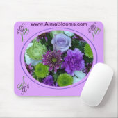 Alma blüht violetter Strauß Mousepad (Mit Mouse)