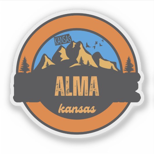 Alma, Kansas Aufkleber (Vorderseite)