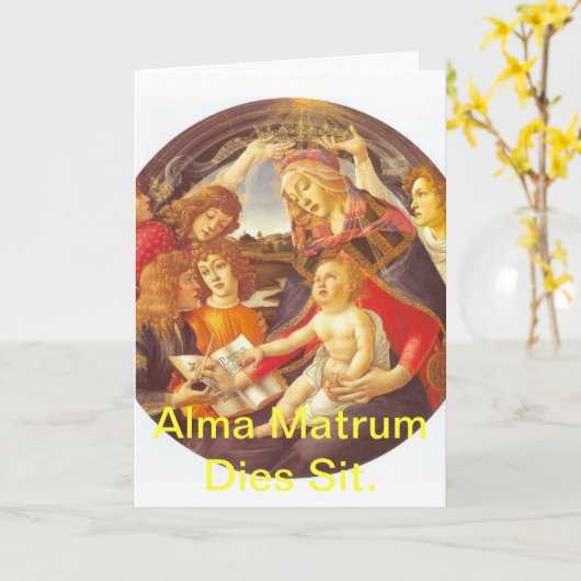 Alma Matrum dies Sit. Karte (Gelbe Blume)