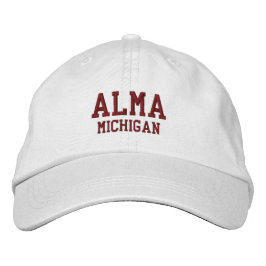 Alma Michigan bestickter Baseballhut Bestickte Baseballkappe