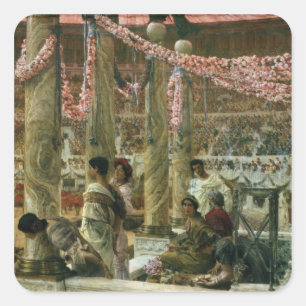 Alma-Tadema Caracalla und Geta, 1907 Quadratischer Aufkleber