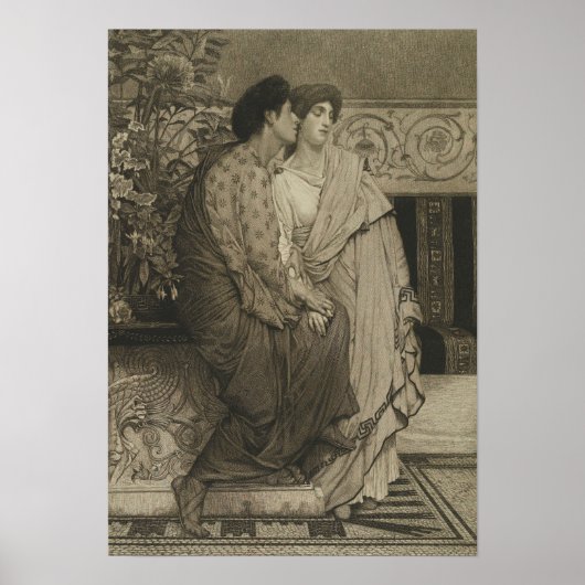 Alma-Tadema - Das erste Flüstern der Liebe 1876 Poster (Vorne)