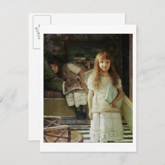Alma-Tadema | Das ist unsere Ecke, 1873 Postkarte (Vorne/Hinten)