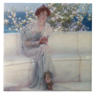 Alma-Tadema das Jahr ist am Frühling Fliese