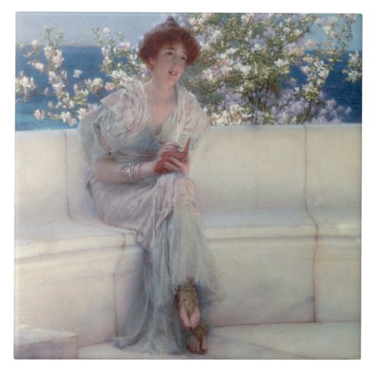 Alma-Tadema | das Jahr ist am Frühling Fliese (Vorderseite)