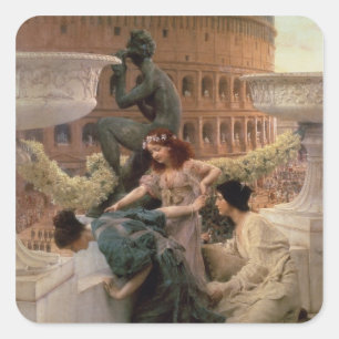 Alma-Tadema Das Kolosseum, 1896 Quadratischer Aufkleber