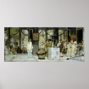 Alma-Tadema Das Vintage Festival des antiken Rom Poster