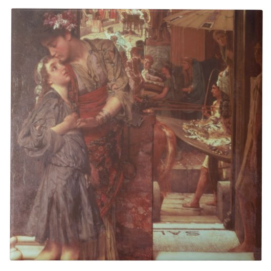 Alma-Tadema | die Abfahrt, 1880 Fliese (Vorderseite)