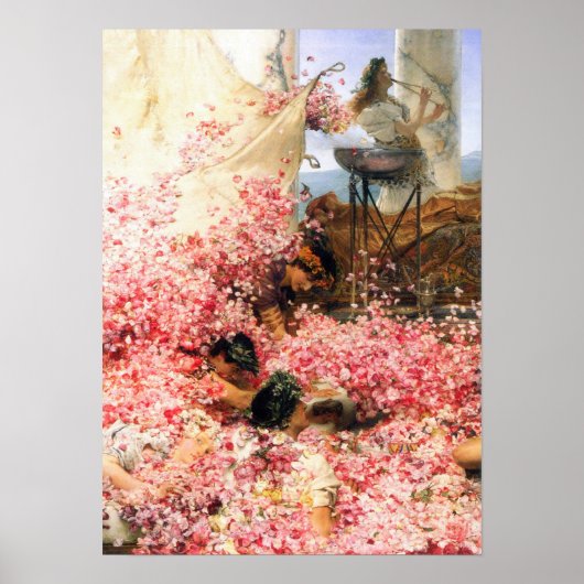 Alma-Tadema - Die Rose von Heliogabalus im Detail Poster (Vorne)