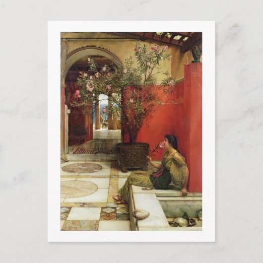 Alma-Tadema | Ein Oleander, 1882 Postkarte (Vorderseite)