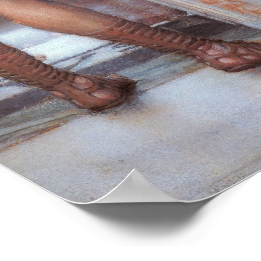 Alma-Tadema - Ein stiller Gruß Poster (Ecke)