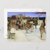 Alma-Tadema |Eine Verpflichtung gegenüber Bacchus Postkarte (Vorne/Hinten)
