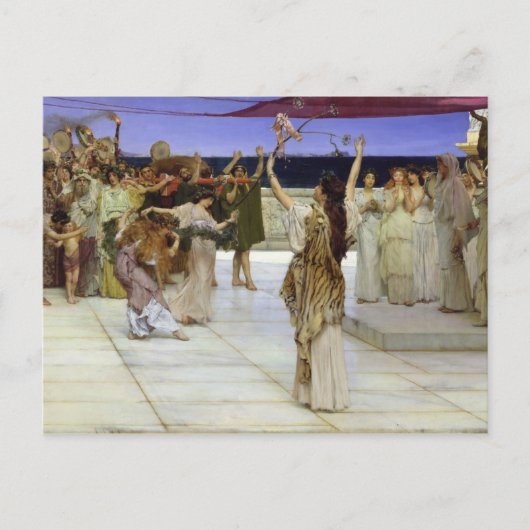 Alma-Tadema | Eine Verpflichtung zu Bacchus Postkarte (Vorderseite)