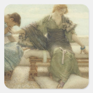 Alma-Tadema   Frag mir nicht mehr, 1886 Quadratischer Aufkleber