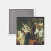 Alma-Tadema | Händler in Statuen Magnet (Vorderseite/Rückseite)