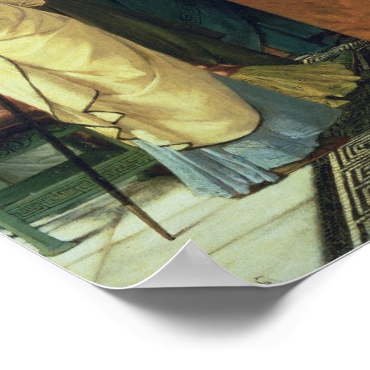 Alma-Tadema | Händler in Statuen Poster (Ecke)