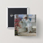 Alma-Tadema | ihre Augen sind mit ihren Gedanken? Button (Vorne & Hinten)