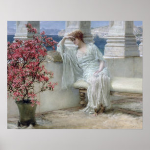 Alma-Tadema   Ihre Augen sind mit ihren Gedanken? Poster
